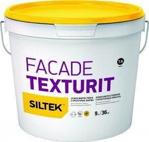 Фарба Siltek Faсade Texturit, структурна, для фасадних робіт, база TА (9л) 280715 фото