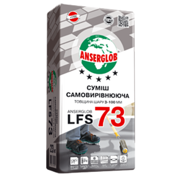 Самовирівнювальна суміш (3-100мм) Anserglob LFS 73 (25 кг) 44954 фото