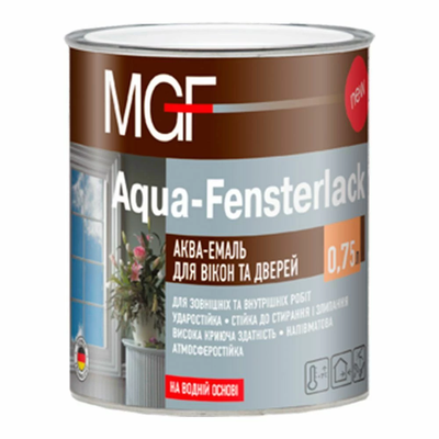 Фарба для вікон та дверей MGF Aqua-Fensterlack (0,75 л) 73563 фото