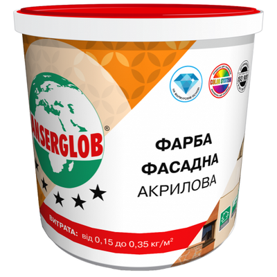 Фарба фасадна акрилова ANSERGLOB 4,2 кг 115238 фото