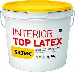 Фарба Siltek Interior Top Latex, латексна, матова, стійка до вологого очищення (9л) 280611 фото