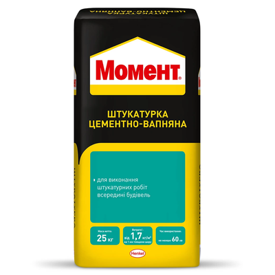 Штукатурка цементно-известковая Момент (25 кг) 50211 фото