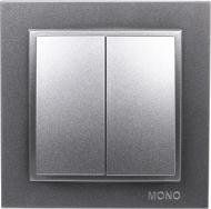 Выключатель двойной Mono Electric OCTANS серый 159092 фото