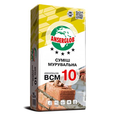 Кладочна суміш Anserglob ВСМ-10 (25 кг) 108294 фото