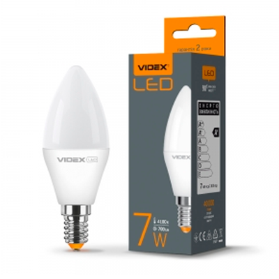 Лампа світлодіодна Videx LED С37e 3,5W E14 220V 4100К 137330 фото