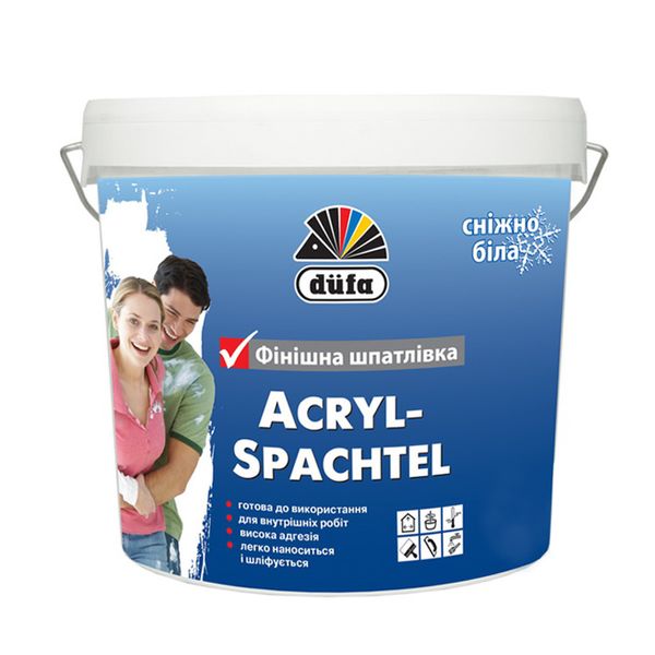 Шпаклівка фінішна готова Dufa Acryl Spachtel (8 кг) 43634 фото