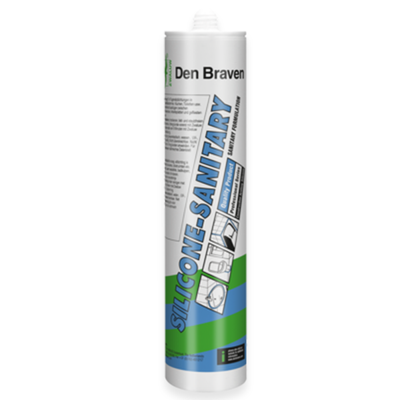 Герметик санітарний Den Braven Silicone-Sanitar (280 мл) білий 154292 фото