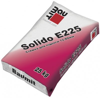 Стяжка цементно-піщана (12-80 мм) Baumit Solido E225 (25 кг) 93417 фото