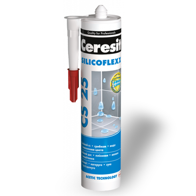 Герметик силіконовий Ceresit CS 25 Microprotect (280 мл) білий 29337 фото