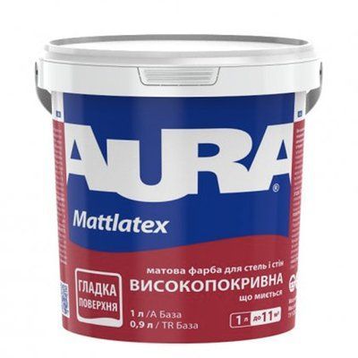 Фарба інтер'єрна латексна Aura Mattlatex TR база (0,9 л) 162383 фото