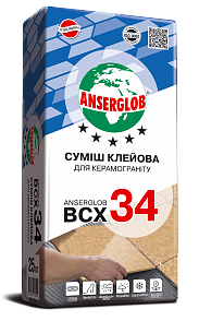 Клей для керамогранита Anserglob BCX 34 (25 кг) 46424 фото