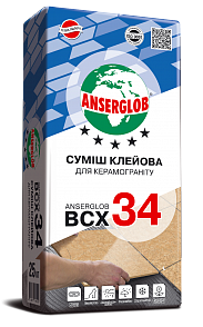 Клей для керамограніту Anserglob BCX 34 (25 кг) 46424 фото