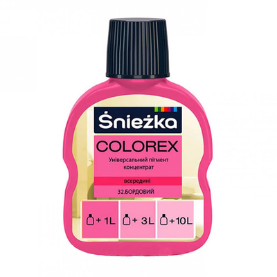 Барвник Sniezka Colorex (100 мл) бордовий 33729 фото