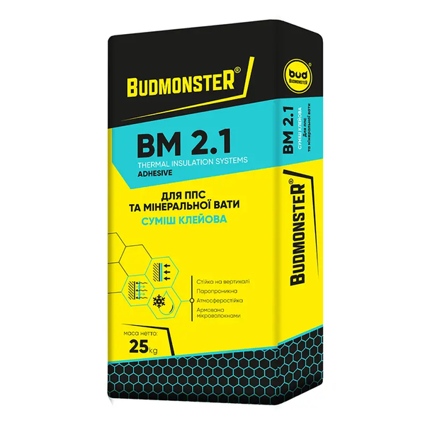 Клей для ППС и минваты BudmonsteR BM 2.1, 25 кг 87009 фото