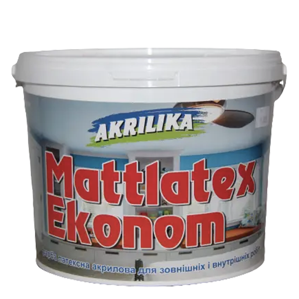 Фарба для внутрішніх та зовнішніх робіт Акриліка Mattlatex Econom (4,2 л) 177920 фото