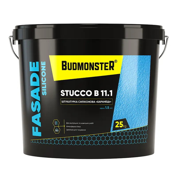 Штукатурка декоративна силіконова Баранець 1.5 BudmonsteR 11.1 STUCCO B SILICONE, 25 кг 100413 фото