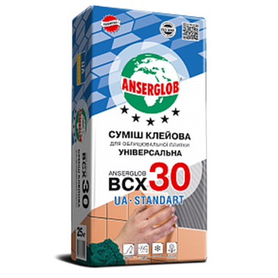 Клей для плитки універсальний Anserglob BCX 30 (25 кг) 77749 фото