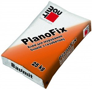 Клей Baumit PlanoFix для кладки газобетонных блоков (25кг) 240323 фото