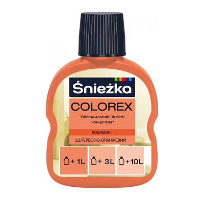 Барвник Sniezka Colorex (100 мл) червоно-жовтогарячий 33728 фото