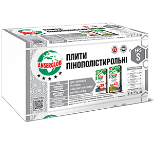 Пінопласт 100 мм Anserglob EPS-S (1 х 1 м) 7,5 кг/м³ 101862 фото