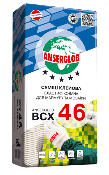 Клей для мармуру та мозаїки Anserglob BCX 46 Total (25 кг) 108847 фото