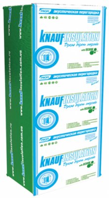 Мінвата Knauf Insulation, акустична перегородка (1250x610х50 мм 12 кг/м³) 370212 фото