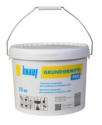 Грунтовка концентрат 1:5 Knauf Grundiermittel Pro (10 кг) желтая 79113 фото