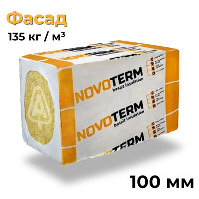 Утеплитель Novoterm Фасад 135 кг/м³ 100 мм (0,6 х 1 м) 1,2 м² 151043 фото