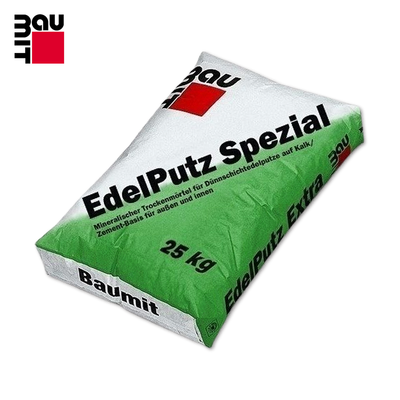 Декоративна штукатурка "короїд" Baumit 2R Edelputz Spezial White (25 кг) 83535 фото