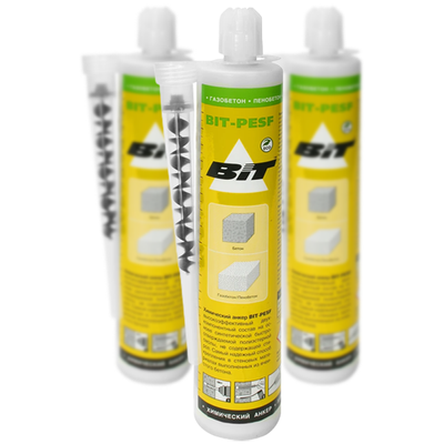 Клей химический анкер (без стирола) BIT-PESF Polyester Styrene Free Top 2L серый 300 мл 165097 фото