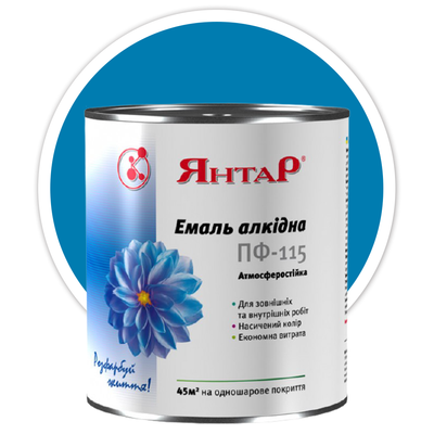 Емаль ПФ-115 Бурштин блакитний (2,8 кг) RAL 5015 154462 фото