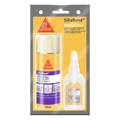 Клей цианоакрилатный экспресс SikaBond 109 Fast Glue (200 мл + 50 г) 149720 фото