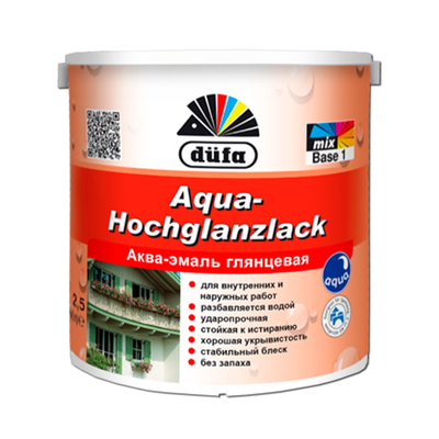 Акваемаль Dufa Aqua-Hochglanzlack глянсова (0,75 л) 44747 фото