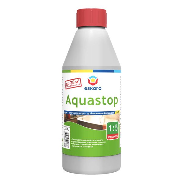 Грунтовка антисептик Eskaro Aquastop Bio концентрат 1:5 (1 л) 162404 фото